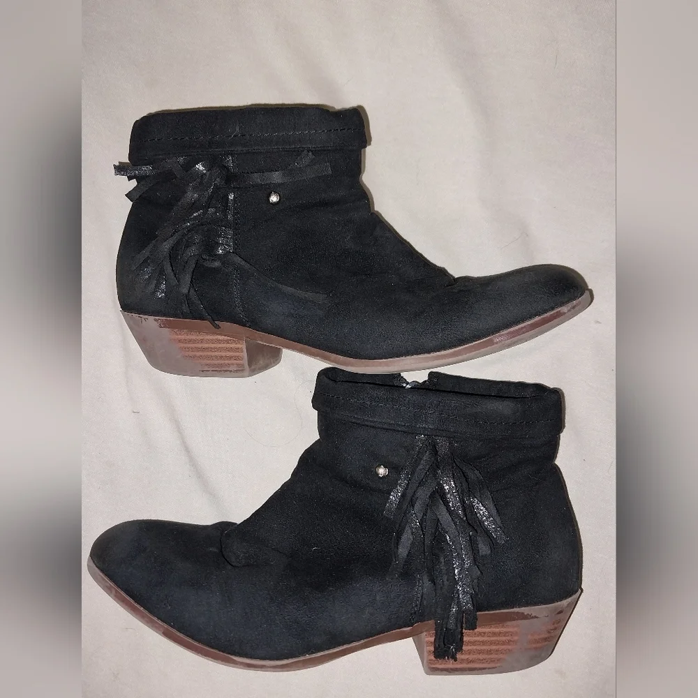 Sam Edelman Petty Frida Black Ankle Boots  Size 2